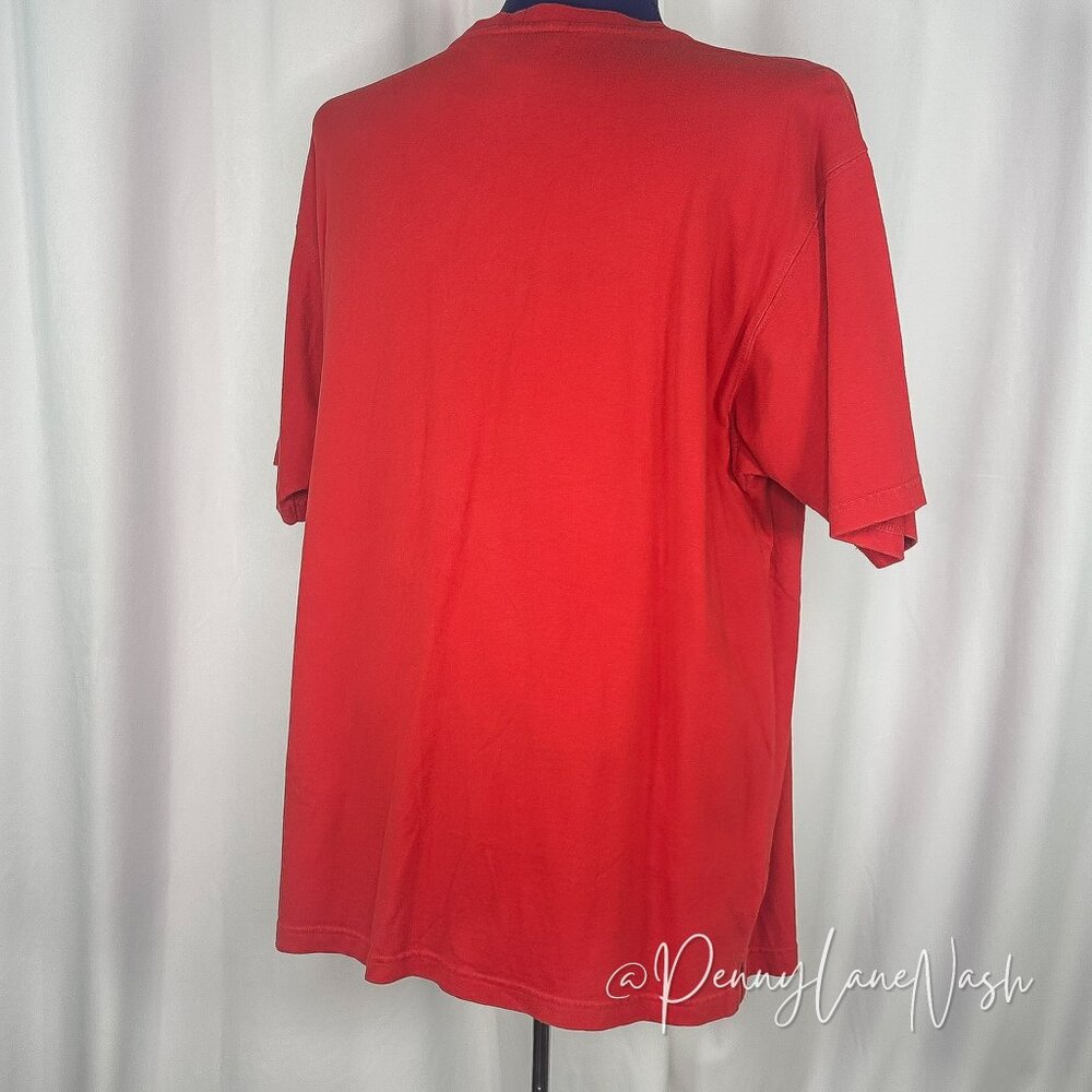 Columbia Red Crewneck Short Sleeve Pocket Tshirt Men's 2X - Picture 6 of 10